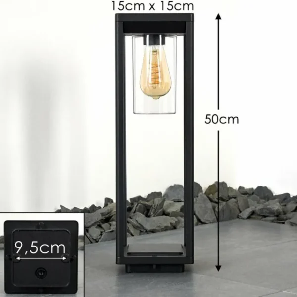 hofstein Borne lumineuse Baoshan Noir, 1 lumière* Lampes Modernes