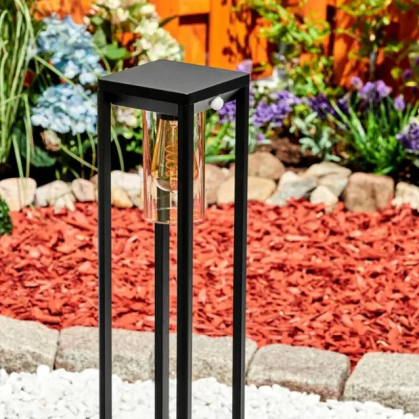 hofstein Borne lumineuse Baoshan Noir, 1 lumière, Détecteur de mouvement* Lampes Modernes