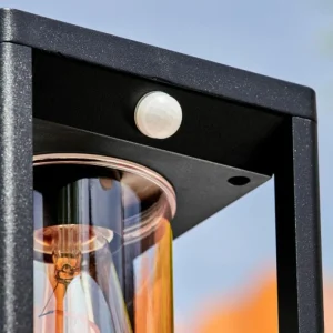 hofstein Borne lumineuse Baoshan Noir, 1 lumière, Détecteur de mouvement* Lampes Modernes