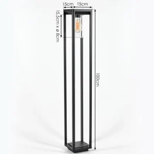 hofstein Borne lumineuse Baoshan Noir, 1 lumière* Lampes Modernes