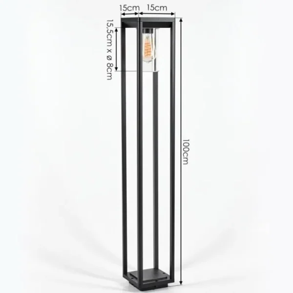 hofstein Borne lumineuse Baoshan Noir, 1 lumière* Lampes Modernes
