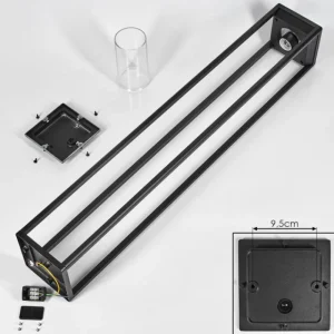 hofstein Borne lumineuse Baoshan Noir, 1 lumière* Lampes Modernes