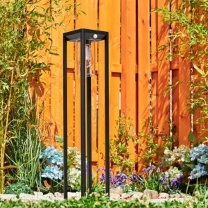 hofstein Borne lumineuse Baoshan Noir, 1 lumière, Détecteur de mouvement* Lampes Modernes