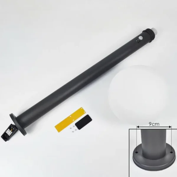 hofstein Borne lumineuse Bubodefo Anthracite, 1 lumière, Détecteur de mouvement* Lampes Modernes