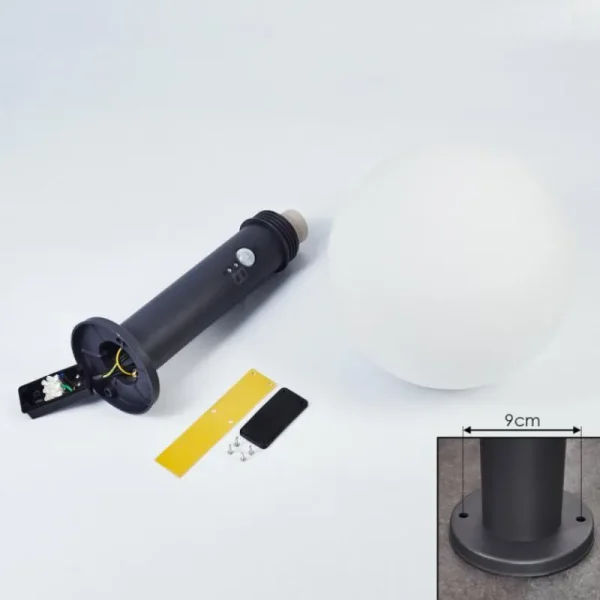 hofstein Borne lumineuse Bubodefo Anthracite, 1 lumière, Détecteur de mouvement* Lampes Modernes