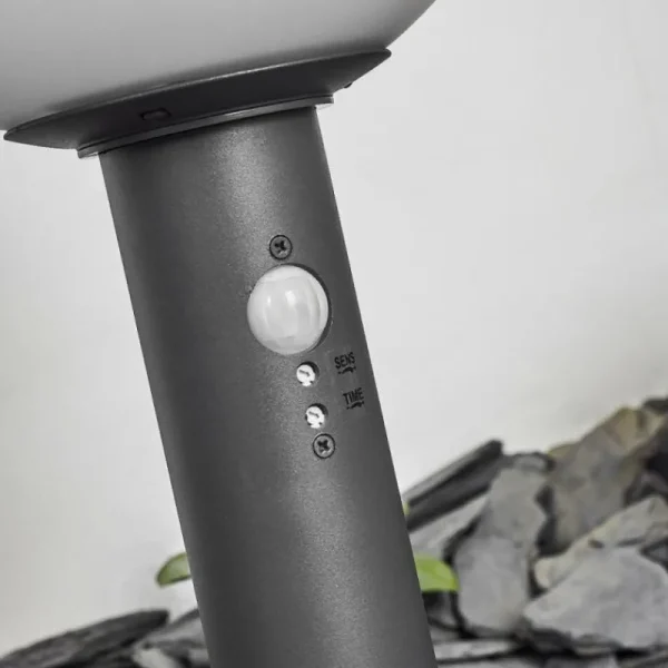 hofstein Borne lumineuse Bubodefo Anthracite, 1 lumière, Détecteur de mouvement* Lampes Modernes