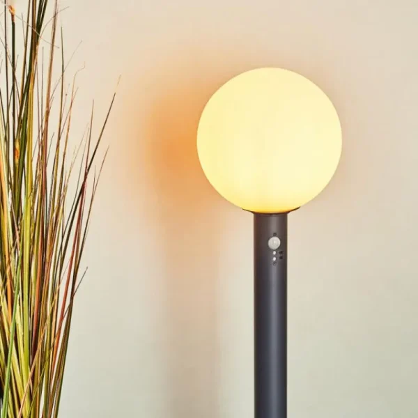 hofstein Borne lumineuse Bubodefo Anthracite, 1 lumière, Détecteur de mouvement* Lampes Modernes