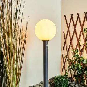 hofstein Borne lumineuse Bubodefo Anthracite, 1 lumière, Détecteur de mouvement* Lampes Modernes