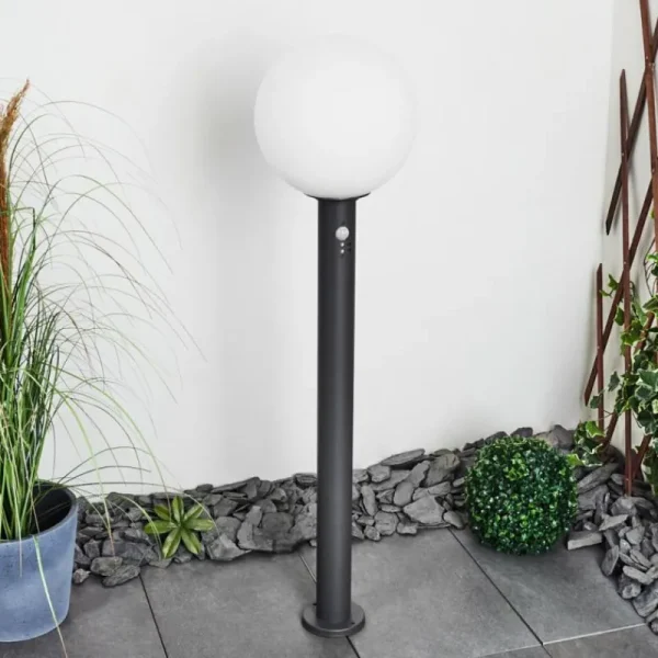 hofstein Borne lumineuse Bubodefo Anthracite, 1 lumière, Détecteur de mouvement* Lampes Modernes