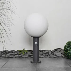 hofstein Borne lumineuse Bubodefo Anthracite, 1 lumière, Détecteur de mouvement* Lampes Modernes
