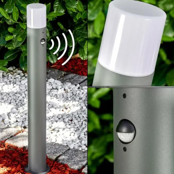 hofstein Borne lumineuse Buhrkall Anthracite, 1 lumière, Détecteur de mouvement* Lampes Modernes