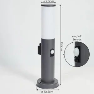 hofstein Borne lumineuse Caserta Anthracite, 1 lumière, Détecteur de mouvement* Lampes Modernes