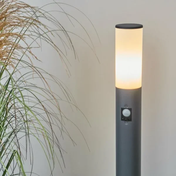 hofstein Borne lumineuse Caserta Anthracite, 1 lumière, Détecteur de mouvement* Lampes Modernes