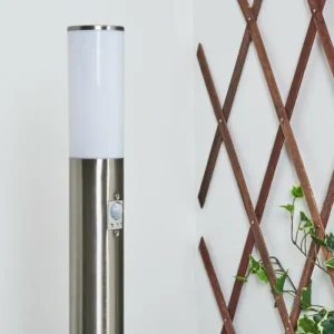hofstein Borne lumineuse Caserta Nickel mat, 1 lumière, Détecteur de mouvement* Lampes Modernes