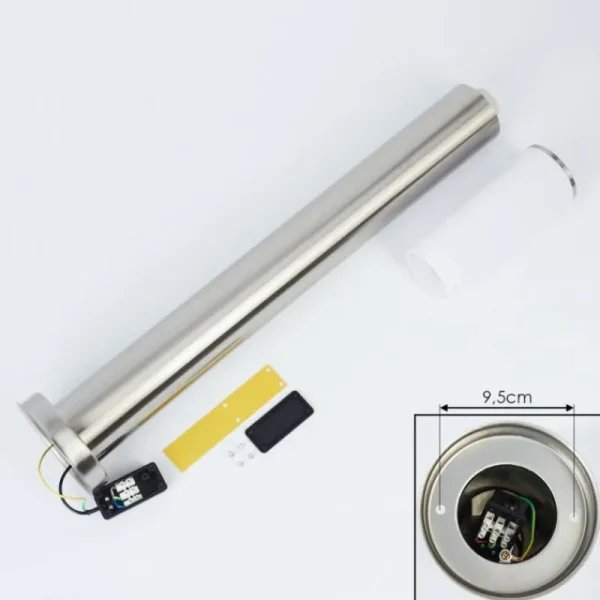 hofstein Borne lumineuse Caserta Nickel mat, Blanc, 1 lumière* Lampes Modernes