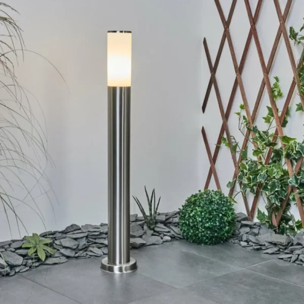 hofstein Borne lumineuse Caserta Nickel mat, Blanc, 1 lumière* Lampes Modernes