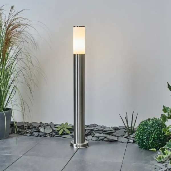 hofstein Borne lumineuse Caserta Nickel mat, Blanc, 1 lumière* Lampes Modernes