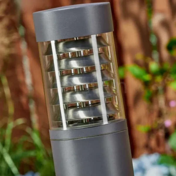 hofstein Borne lumineuse Dakar Anthracite, 1 lumière, Détecteur de mouvement* Lampes Modernes