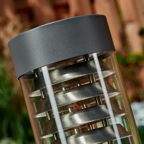 hofstein Borne lumineuse Dakar Anthracite, 1 lumière, Détecteur de mouvement* Lampes Modernes