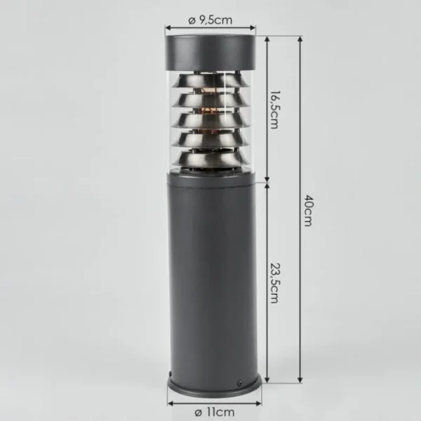 hofstein Borne lumineuse Dakar Anthracite, 1 lumière* Lampes Modernes