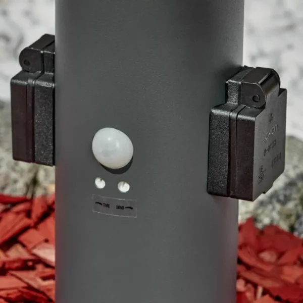 hofstein Borne lumineuse Dakar Anthracite, 1 lumière, Détecteur de mouvement* Lampes Modernes