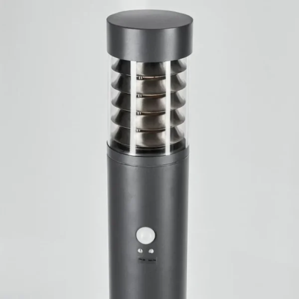 hofstein Borne lumineuse Dakar Anthracite, 1 lumière, Détecteur de mouvement* Lampes Modernes