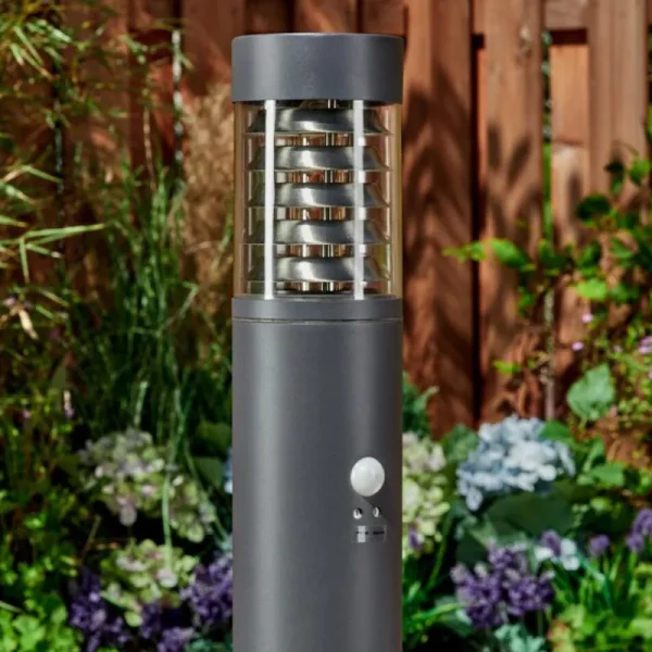 hofstein Borne lumineuse Dakar Anthracite, 1 lumière, Détecteur de mouvement* Lampes Modernes
