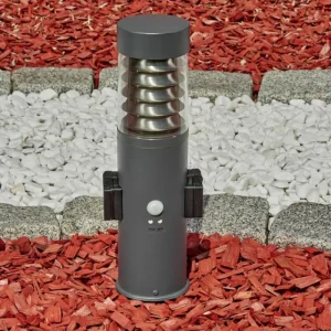 hofstein Borne lumineuse Dakar Anthracite, 1 lumière, Détecteur de mouvement* Lampes Modernes
