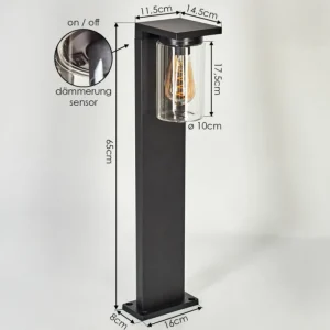 hofstein Borne lumineuse Foley Noir, 1 lumière* Lampes Modernes