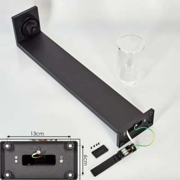 hofstein Borne lumineuse Foley Noir, 1 lumière* Lampes Modernes
