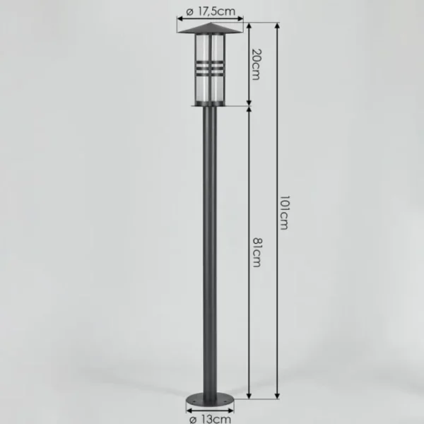 hofstein Borne lumineuse Fukuoka Anthracite, 1 lumière* Lampes Modernes