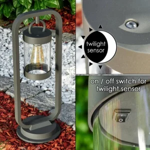 hofstein Borne lumineuse Fulham Anthracite, 1 lumière* Lampes Modernes