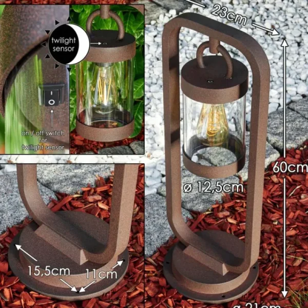 hofstein Borne lumineuse Fulham Rouille, 1 lumière* Lampes Modernes