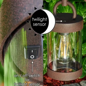 hofstein Borne lumineuse Fulham Rouille, 1 lumière* Lampes Modernes