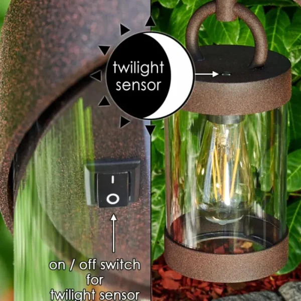 hofstein Borne lumineuse Fulham Rouille, 1 lumière* Lampes Modernes