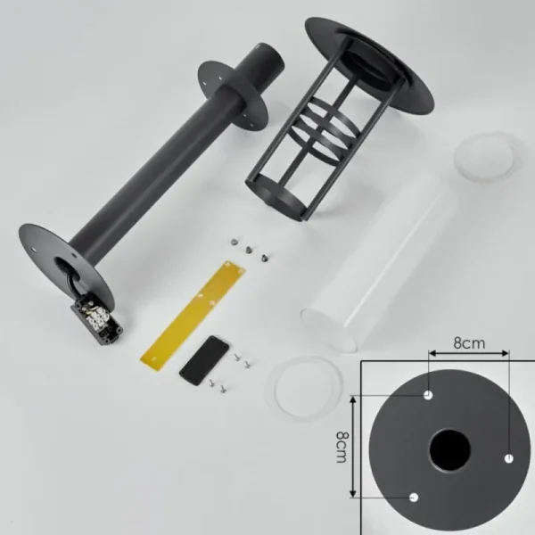hofstein Borne lumineuse Fushun Anthracite, 1 lumière* Lampes Modernes