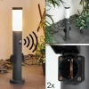 hofstein Borne lumineuse Gaborone Anthracite, 1 lumière, Détecteur de mouvement* Lampes Modernes