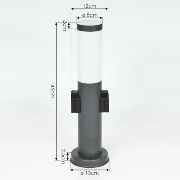 hofstein Borne lumineuse Gaborone Anthracite, 1 lumière* Lampes Modernes