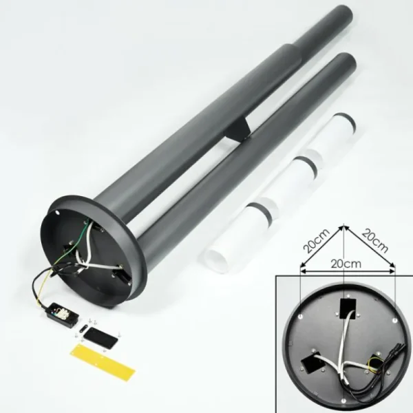 hofstein Borne lumineuse Gaborone Anthracite, 3 lumières* Lampes Modernes