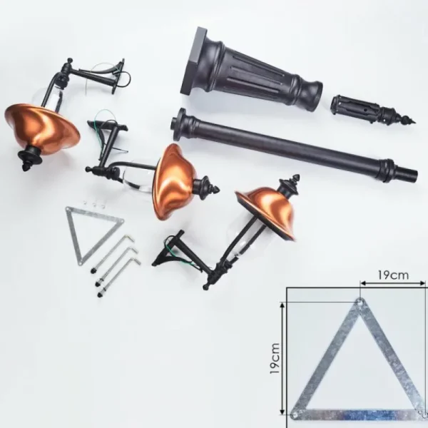 hofstein Borne lumineuse Gascon Noir, 3 lumières* Lampes Modernes