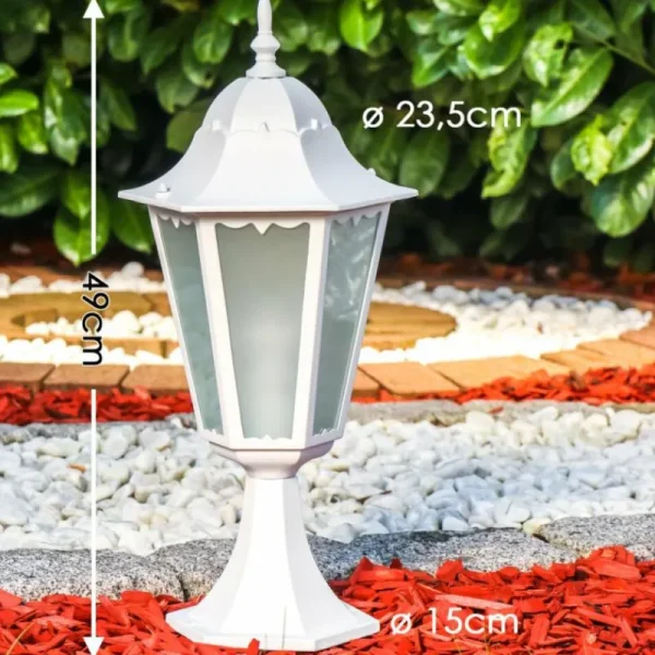 hofstein Borne lumineuse Hongkong Frost Blanc, 1 lumière* Lampes En Verre