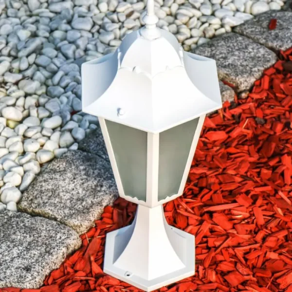 hofstein Borne lumineuse Hongkong Frost Blanc, 1 lumière* Lampes En Verre