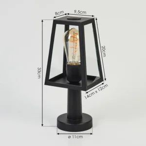 hofstein Borne lumineuse Juanico Noir, 1 lumière* Lampes Modernes