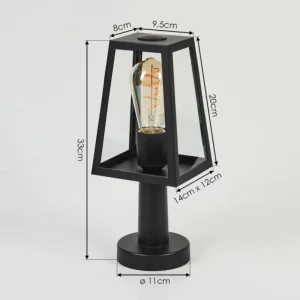 hofstein Borne lumineuse Juanico Noir, 1 lumière* Lampes Modernes