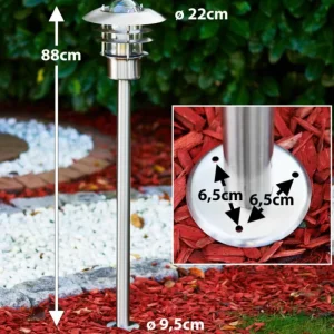 hofstein Borne lumineuse Juva Acier inoxydable, 1 lumière* Lampes Modernes