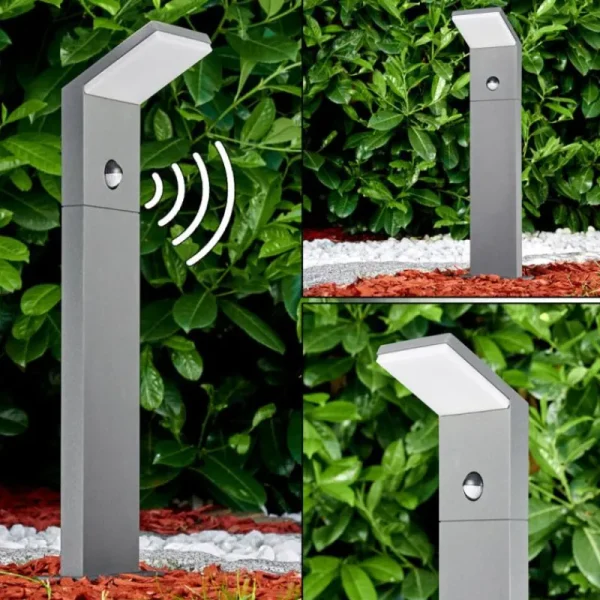 hofstein Borne lumineuse Korup LED Anthracite, 1 lumière, Détecteur de mouvement* Lampes Modernes