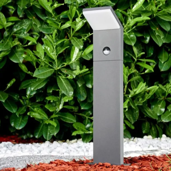 hofstein Borne lumineuse Korup LED Anthracite, 1 lumière, Détecteur de mouvement* Lampes Modernes