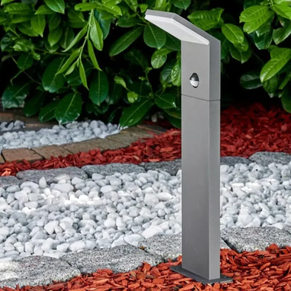hofstein Borne lumineuse Korup LED Anthracite, 1 lumière, Détecteur de mouvement* Lampes Modernes