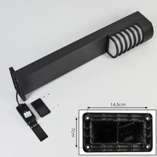 hofstein Borne lumineuse Kurola Noir, 1 lumière* Lampes Modernes
