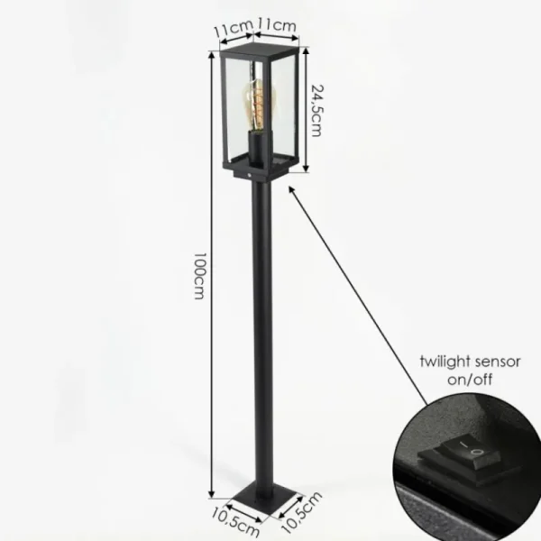 hofstein Borne lumineuse Lapa Noir, 1 lumière* Lampes Modernes